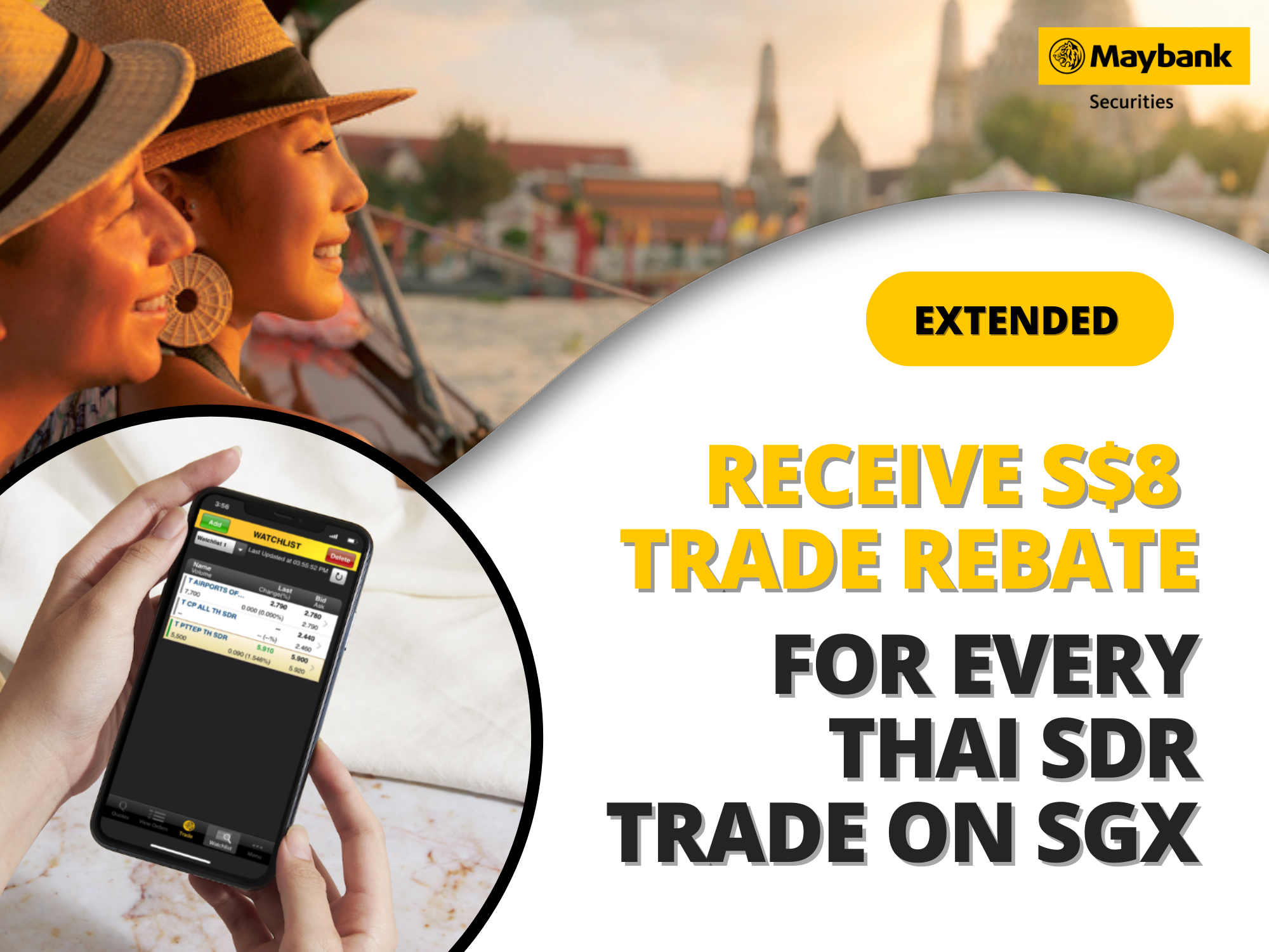 PROMOTION EXTEDNED � Receive S$8 Trade rebate for every Thai SDR Trade on SGX